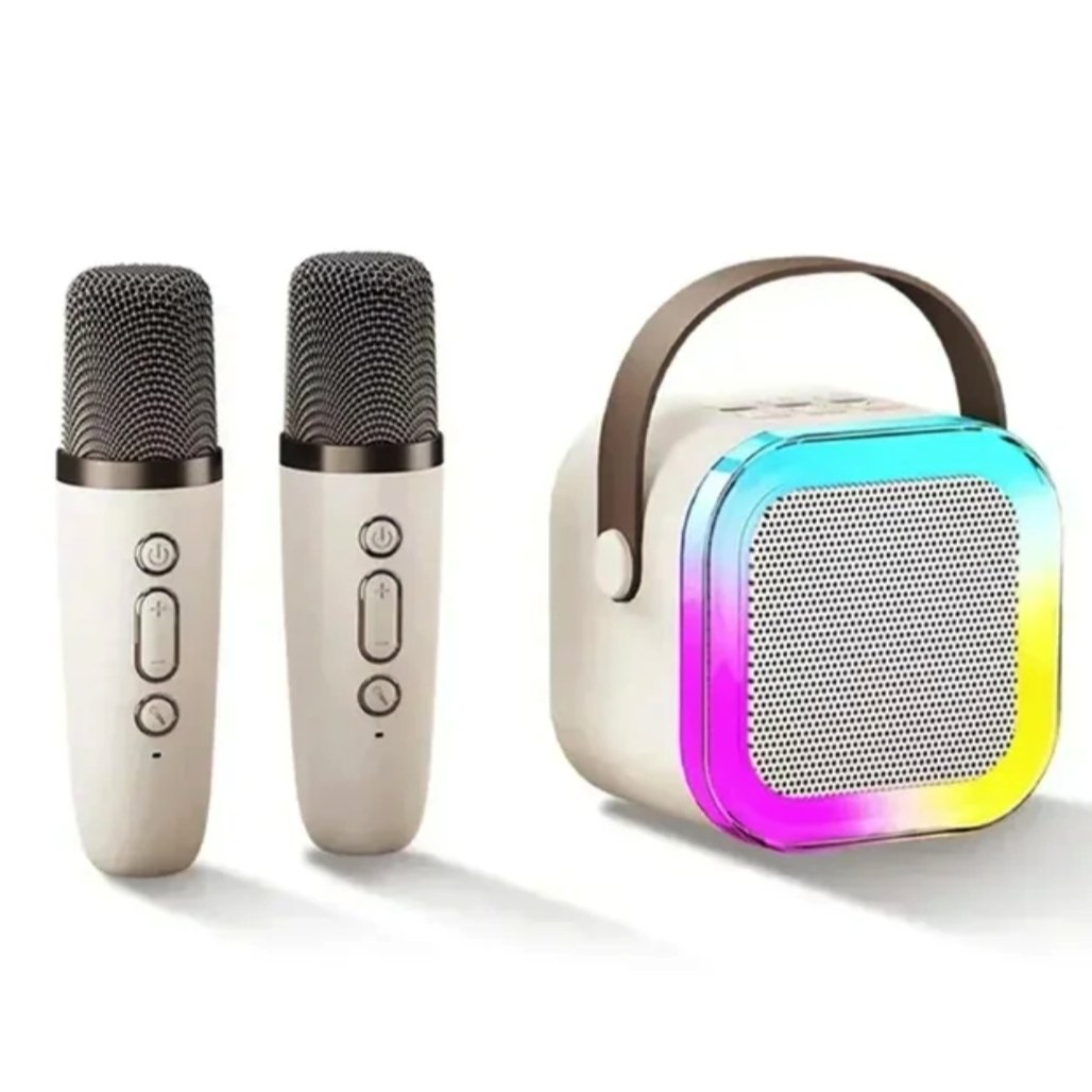 Mini Portable Karaoke Bluetooth Speaker with 2 Mics