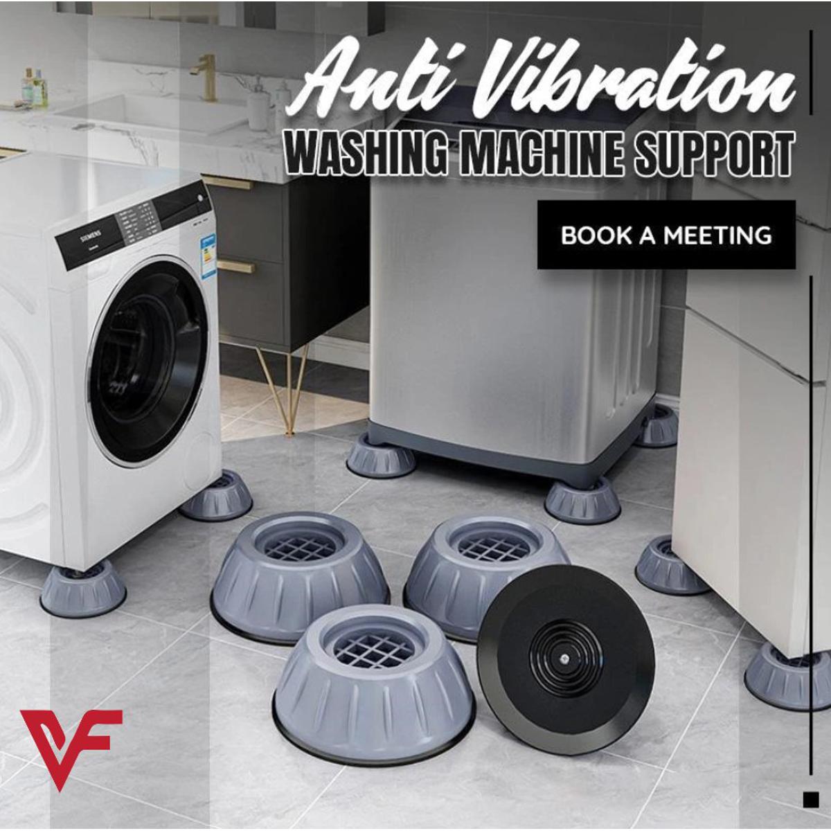 4Pcs Universal Anti-Vibration Feet Pads — Non-Slip Rubber Mats for Washing Machines, Dryers, Refrigerators & Furniture | Noise & Shake Reduction ( Big Size)