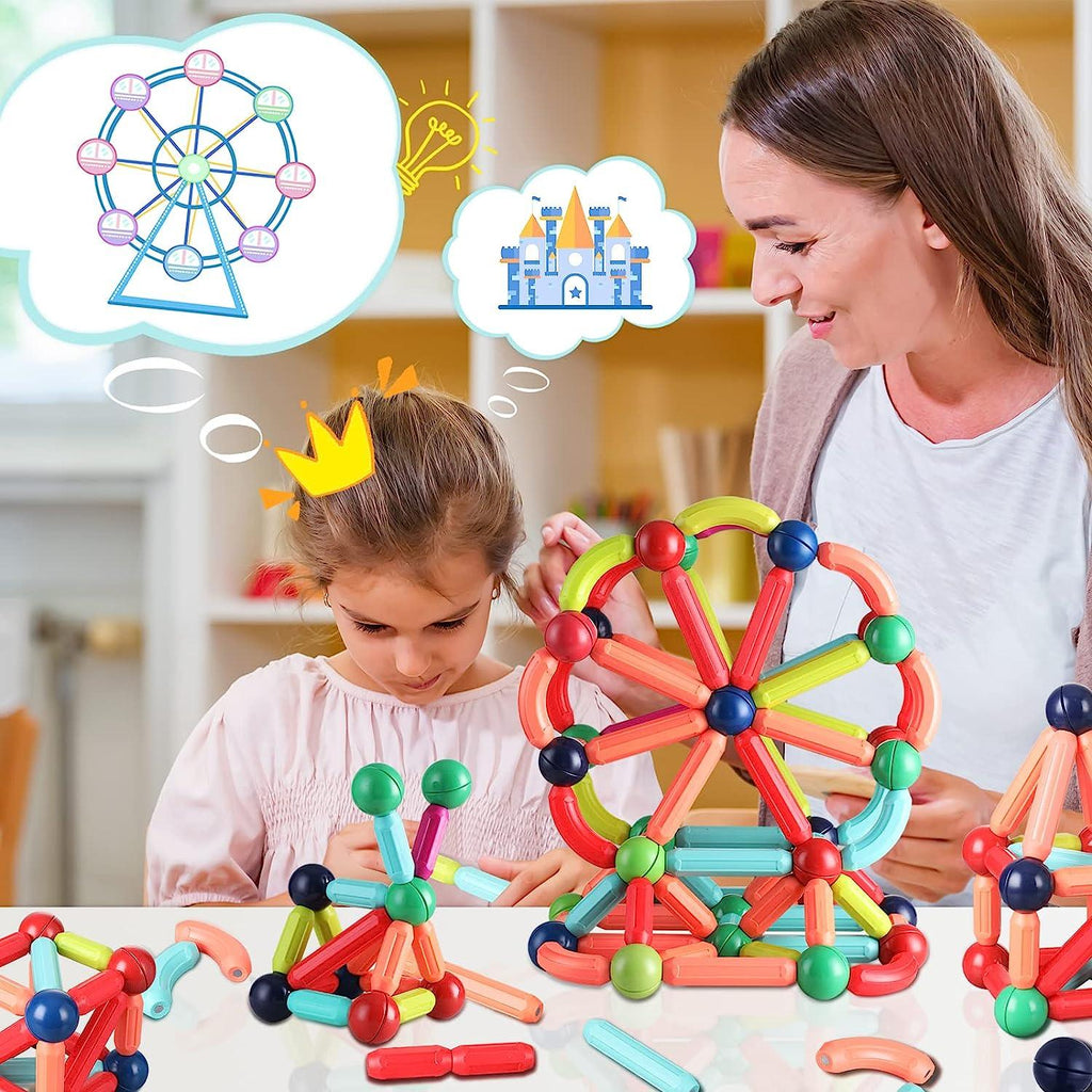 Magnetic Toys Building Blocks - 36 PCS Kids Magnet Balls and Rods Set