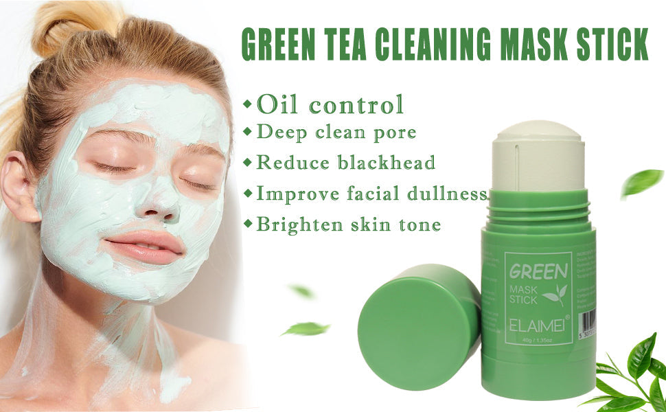 THE MAGIC GREEN STICK MASK ,green tea oil control cleansing mask / Blackhead Mud Mask | Deep Cleansing Mask | To Tight Pores | For Acne