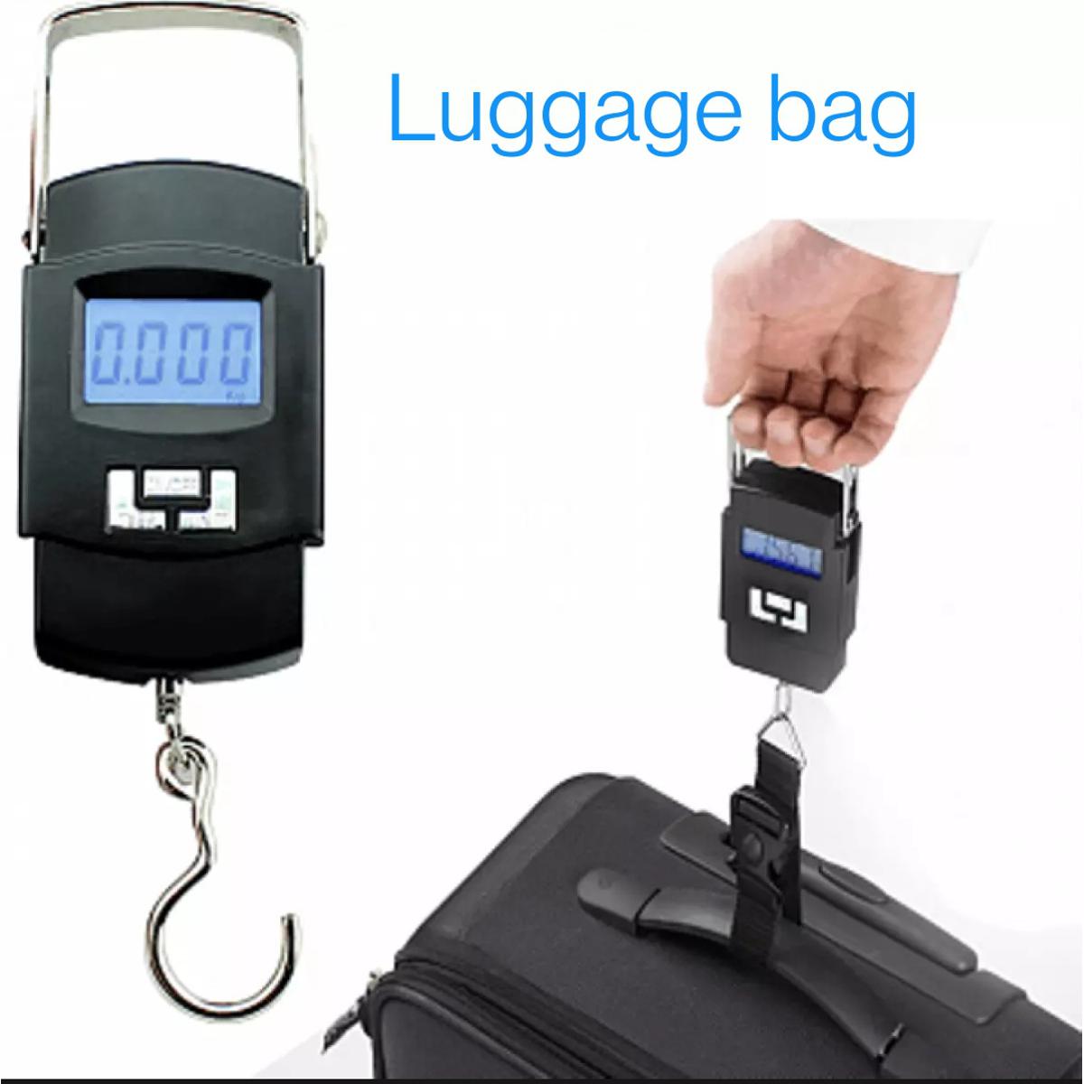 50kg Portable Digital Hanging Scale with Hook – Electronic Luggage, Fishing, Kitchen & Travel Weight Machine